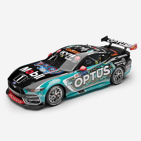 PRE ORDER 1:18 Mobil 1 Optus Racing #25 Ford Mustang GT - 2025 Darwin Triple Crown Indigenous Round