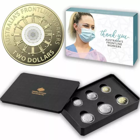 2022 Proof Set Frontline Workers, with Coloured $2