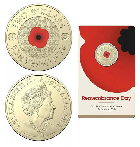 Remembrance Day 2022 $2 C Mintmark Uncirculated Coin