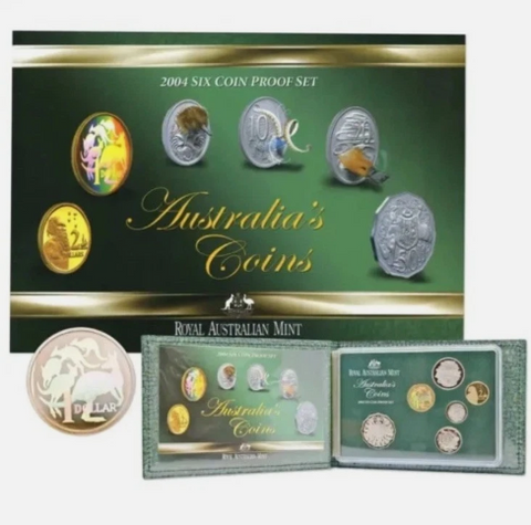 2004 Royal Australian Mint - Australia's Coins Proof 6 Coin Set